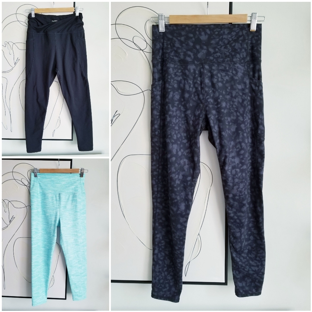 Bundle  of 3 High-Waisted  Leggings (2 GapFit + 1 DKNY Sport)